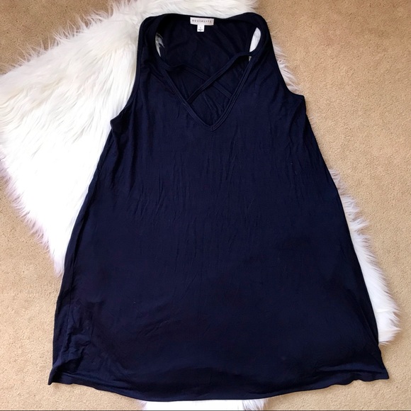 Socialite Dresses & Skirts - Socialite Navy Strappy Swingy Tunic/Dress